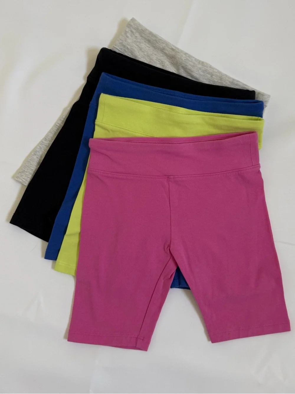 5pc lot of wide waistband bike shorts